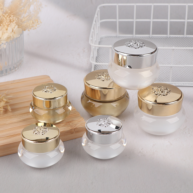 Luxury Skincare Cream - アクリル製空トラベルクリームジャー 5/10/20g 詰め替えボトル 化粧品容器 ライトラグジュアリー スキンケアツール