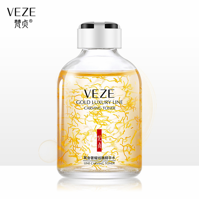 Luxury Skincare Essence - 24 18k ゴールド高級ライン彫刻トナー保湿エッセンス血清液孔顔トニックアンチエイジング美白スキンケア