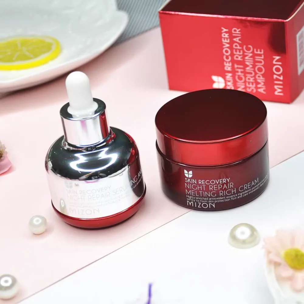韓国 Mizon スキンリカバリーナイトリペアメルティングリ - Luxury Skincare Essence のレビューと価格