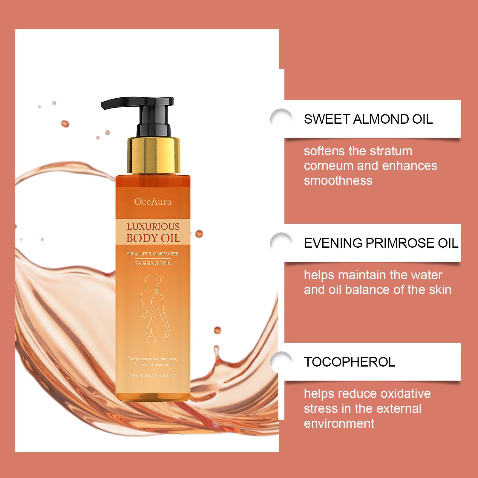 リフティング＆ファーミングボディオイル たるんだ肌を引き締め - Luxury Skincare Cream のレビューと価格