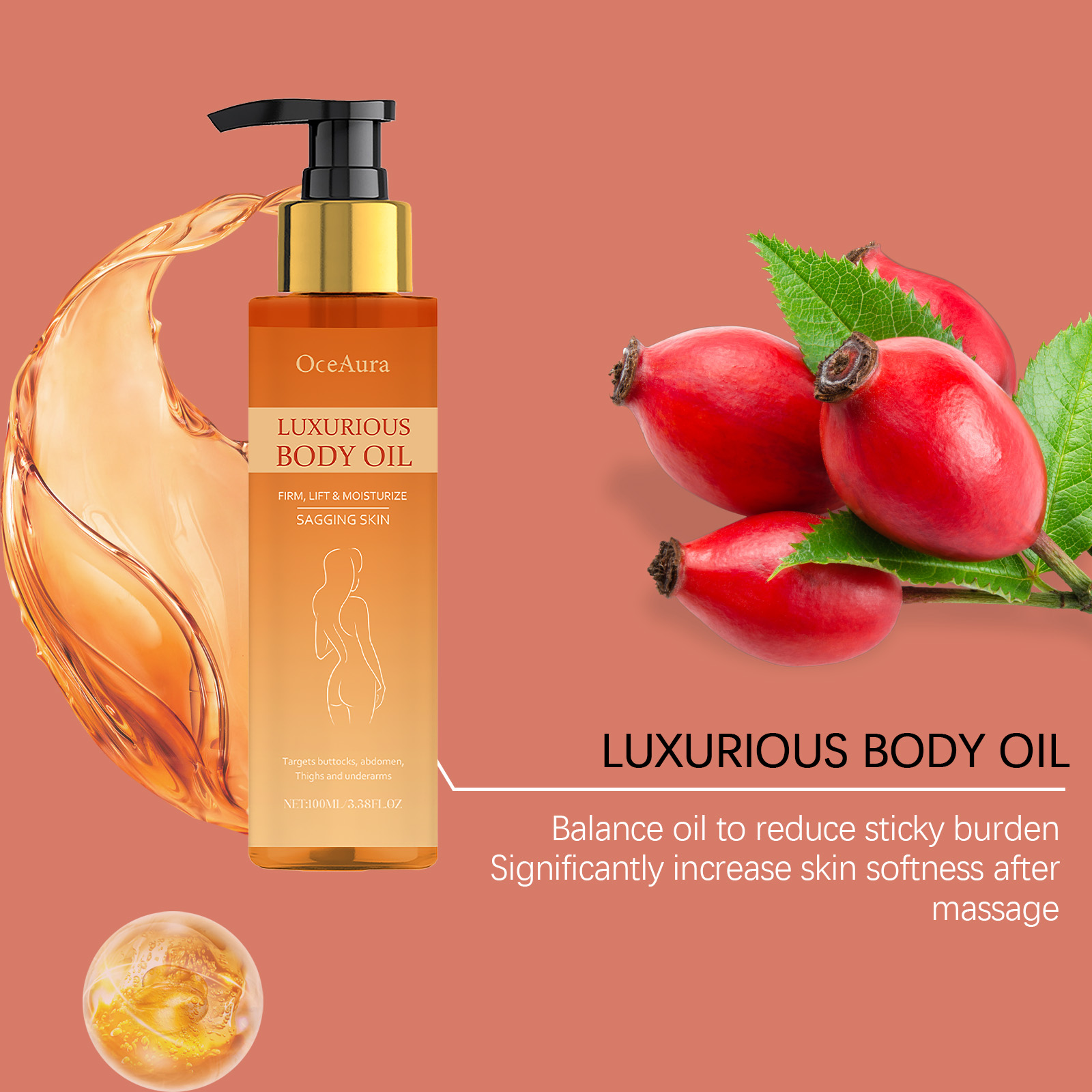 リフティング＆ファーミングボディオイル たるんだ肌を引き締め - Luxury Skincare Cream のレビューと価格
